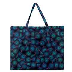 Background Abstract Textile Design Zipper Large Tote Bag by Ravend