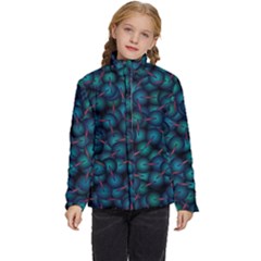 Background Abstract Textile Design Kids  Puffer Bubble Jacket Coat by Ravend