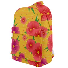 Background Flowers Floral Pattern Classic Backpack by Ravend