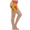 Background Flowers Floral Pattern Lightweight Velour Yoga Shorts View3