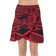 3d Abstract Model Texture Wrap Front Skirt by Ravend