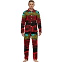 3d Abstract Model Texture Men s Long Sleeve Velvet Pocket Pajamas Set View1