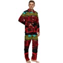 3d Abstract Model Texture Men s Long Sleeve Velvet Pocket Pajamas Set View2