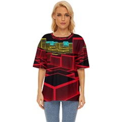 3d Abstract Model Texture Oversized Basic Tee by Ravend