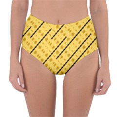 Background Yellow Background Reversible High-waist Bikini Bottoms by Ravend