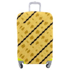 Background Yellow Background Luggage Cover (medium)