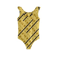 Background Yellow Background Kids  Frill Swimsuit by Ravend