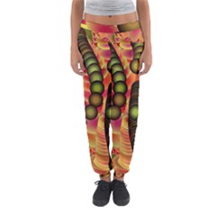 Abstract Background Digital Green Women s Jogger Sweatpants by Ravend