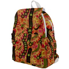 Abstract Background Digital Green Top Flap Backpack by Ravend