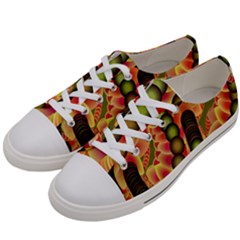 Abstract Background Digital Green Women s Low Top Canvas Sneakers by Ravend