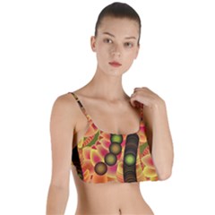 Abstract Background Digital Green Layered Top Bikini Top  by Ravend