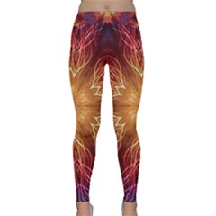 Fractal Abstract Artistic Classic Yoga Leggings by Ravend