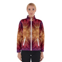 Fractal Abstract Artistic Women s Bomber Jacket by Ravend