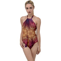 Fractal Abstract Artistic Go With The Flow One Piece Swimsuit by Ravend