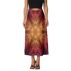 Fractal Abstract Artistic Classic Midi Chiffon Skirt