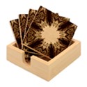 Fractal Abstract Artistic Bamboo Coaster Set View1