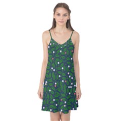 Leaves Flowers Green Background Nature Camis Nightgown  by Ravend