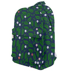 Leaves Flowers Green Background Nature Classic Backpack by Ravend