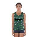 Leaves Flowers Green Background Nature Sport Tank Top  View1