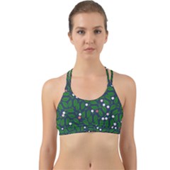 Leaves Flowers Green Background Nature Back Web Sports Bra by Ravend