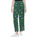 Leaves Flowers Green Background Nature Women s Pants  View1