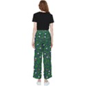 Leaves Flowers Green Background Nature Women s Pants  View2