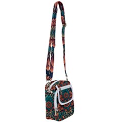 Flower Pattern Modern Floral Shoulder Strap Belt Bag by Ravend