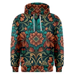 Flower Pattern Modern Floral Men s Overhead Hoodie by Ravend