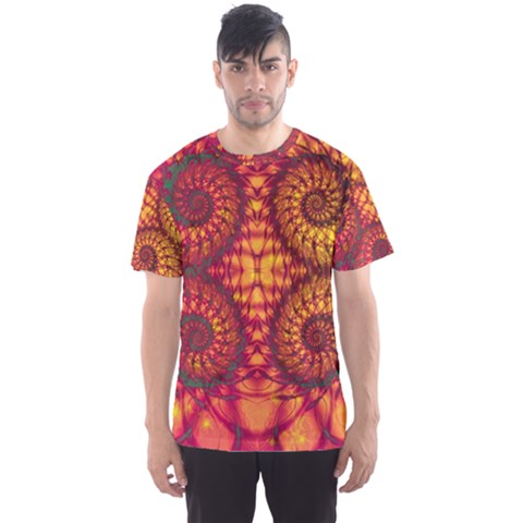 Abstract Art Pattern Fractal Design Men s Sport Mesh Tee by Ravend