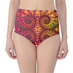 Abstract Art Pattern Fractal Design Classic High-waist Bikini Bottoms by Ravend