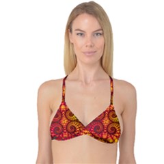 Abstract Art Pattern Fractal Design Reversible Tri Bikini Top by Ravend