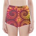 Abstract Art Pattern Fractal Design High-Waisted Bikini Bottoms View1