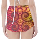 Abstract Art Pattern Fractal Design High-Waisted Bikini Bottoms View2