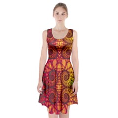 Abstract Art Pattern Fractal Design Racerback Midi Dress by Ravend