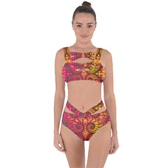 Abstract Art Pattern Fractal Design Bandaged Up Bikini Set  by Ravend