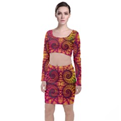 Abstract Art Pattern Fractal Design Top And Skirt Sets by Ravend