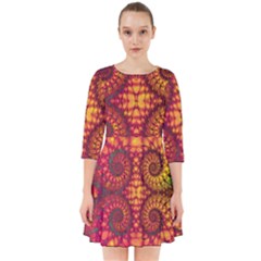 Abstract Art Pattern Fractal Design Smock Dress by Ravend