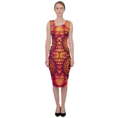 Abstract Art Pattern Fractal Design Sleeveless Pencil Dress by Ravend