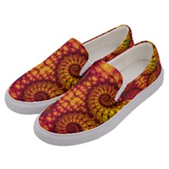 Abstract Art Pattern Fractal Design Men s Canvas Slip Ons by Ravend