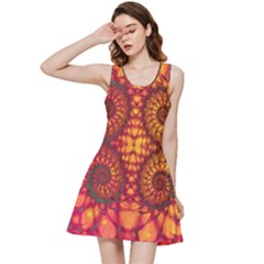 Abstract Art Pattern Fractal Design Inside Out Racerback Dress by Ravend