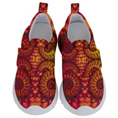 Abstract Art Pattern Fractal Design Kids  Velcro No Lace Shoes by Ravend