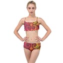 Abstract Art Pattern Fractal Design Layered Top Bikini Set View1