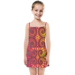 Abstract Art Pattern Fractal Design Kids  Summer Sun Dress by Ravend