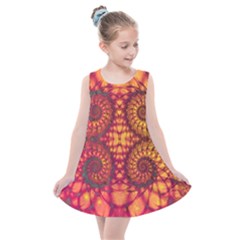 Abstract Art Pattern Fractal Design Kids  Summer Dress by Ravend