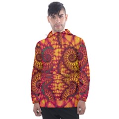 Abstract Art Pattern Fractal Design Men s Front Pocket Pullover Windbreaker by Ravend