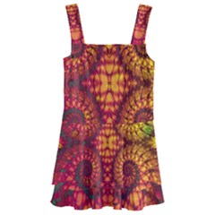 Abstract Art Pattern Fractal Design Kids  Layered Skirt Swimsuit by Ravend