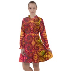 Abstract Art Pattern Fractal Design All Frills Chiffon Dress by Ravend