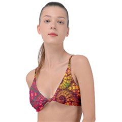 Abstract Art Pattern Fractal Design Knot Up Bikini Top by Ravend