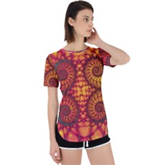 Abstract Art Pattern Fractal Design Perpetual Short Sleeve T-shirt by Ravend