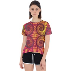 Abstract Art Pattern Fractal Design Open Back Sport Tee by Ravend